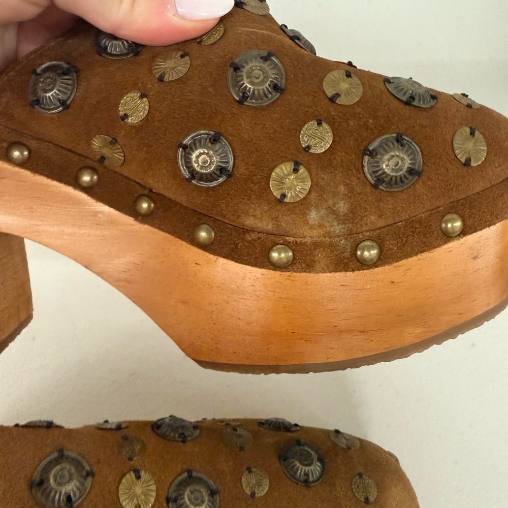 New Free People Claudia Clog Brown Size 38 - Picture 5 of 9
